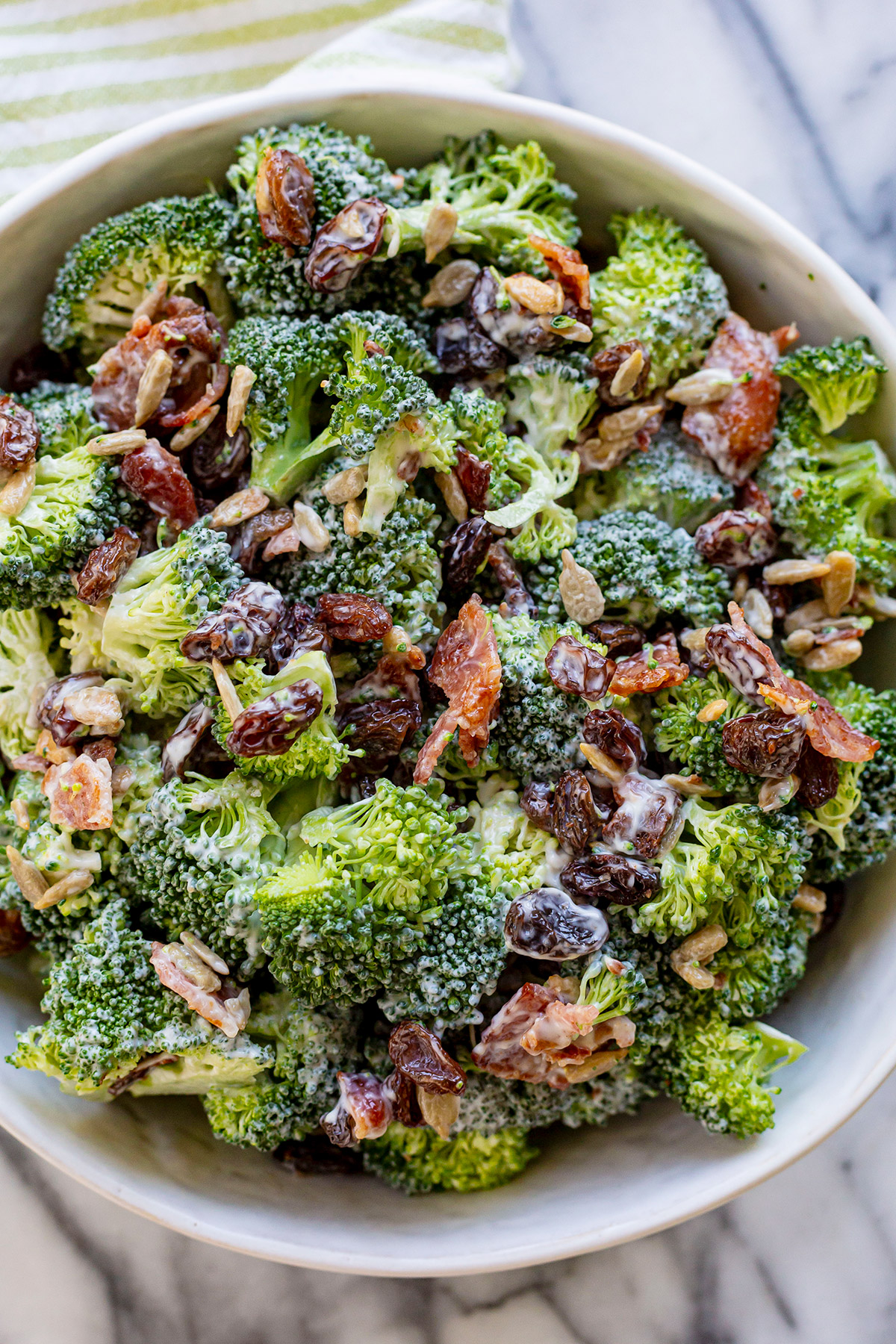 Broccoli Raisin Salad Recipe with Bacon